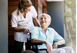 Senior with caregiver 